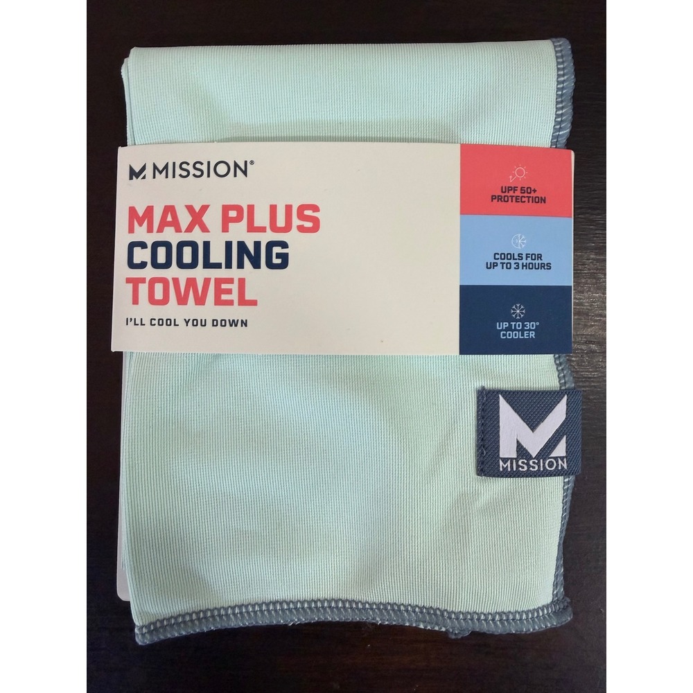 Mission Max Plus Cooling Towel Honey Dew Bering Sea 9.5x36 UPF 50+ 111580